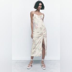 ZARA Printed Midi Dress